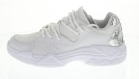 WOMAN'S SHOES WHITE MESH/PU LEATHER TENNIS SNEAKERS 6638L