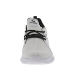 WOMAN'S SHOES WHITE/BLACK FAB TENNIS SNEAKERS 6682L