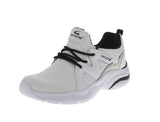 WOMAN'S SHOES WHITE/BLACK FAB TENNIS SNEAKERS 6682L