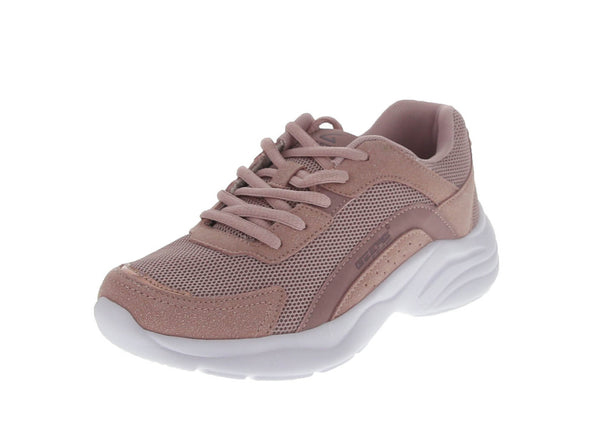 WOMAN'S SHOES BLUSH FABRIC TENNIS SNEAKERS 6692L