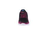 KID'S SHOES BLACK/FUCHSIA MESH/FABRIC TENNIS SNEAKERS 6974K