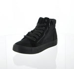 WOMAN'S SHOES BLACK VELVET TENNIS SNEAKERS 736L