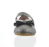 KIDS SHOES DK GRAY GLITTER FLATS 782K