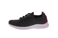 WOMAN'S SHOES DARK GRAY/BERRY MESH/FABRIC TENNIS SNEAKERS 7928L