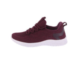 WOMAN'S SHOES PLUM/BURGUNDY FABRIC TENNIS SNEAKERS 7943L