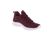 WOMAN'S SHOES PLUM/BURGUNDY FABRIC TENNIS SNEAKERS 7943L