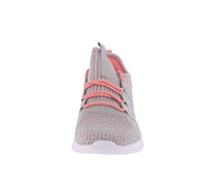 WOMAN'S SHOES LIGTH GRAY/CORAL MESH/FABRIC TENNIS SNEAKERS 7945L