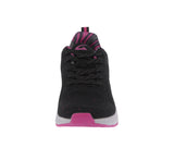 WOMAN'S SHOES BLACK/PINK MESH/FABRIC TENNIS SNEAKERS 7950L