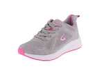 WOMAN'S SHOES LIGHT GRAY/HOT PINK MESH/FABRIC TENNIS SNEAKERS 7950L