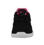 KID'S SHOES BLACK FUCHSIA MESH TENNIS SNEAKERS 848K