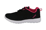 KID'S SHOES BLACK FUCHSIA MESH TENNIS SNEAKERS 848K