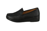 WOMAN'S SHOES BLACK PU DOCKSIDE 9508