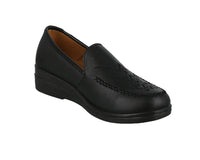 WOMAN'S SHOES BLACK PU DOCKSIDE 9508