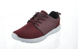 WOMAN'S SHOES BURGUNDY MESH/PU TENNIS SNEAKERS 983BL