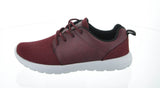 WOMAN'S SHOES BURGUNDY MESH/PU TENNIS SNEAKERS 983BL