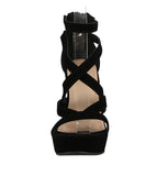 WOMAN'S SHOES BLACK SUEDE WEDGE ABELLA-66