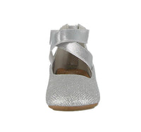 KID'S SHOES SILVER GLITTER FLATS ACE-6A