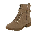 WOMAN'S SHOES KHAKI PU BOOTIES ACTION-1