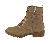 WOMAN'S SHOES KHAKI PU BOOTIES ACTION-1