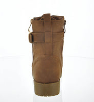 WOMAN'S SHOES TAN PU BOOTIES ACTION-1