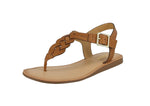 WOMAN'S SHOES LT-TAN PU LEATHER SANDALS ACTUAL