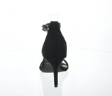 WOMAN'S SHOES BLACK PU SUEDE GLITTER HEELS ADDIE-25