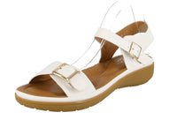 WOMAN'S SHOES WHITE PU LEATHER COMFORT SANDALS AGAVE-1