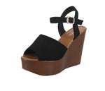 WOMAN'S SHOES BLACK SUEDE WEDGE AIMEE-5