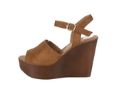 WOMAN'S SHOES TAN SUEDE WEDGE AIMEE-5