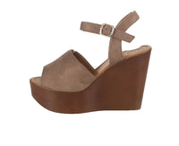 WOMAN'S SHOES TAUPE SUEDE WEDGE AIMEE-5