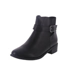 WOMAN'S SHOES BLACK PU BOOTIES ALANA-1