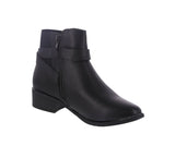 WOMAN'S SHOES BLACK PU BOOTIES ALANA-1