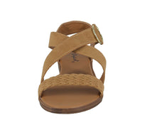 WOMAN'S SHOES TAN SUEDE SANDALS ALICK-01