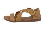 WOMAN'S SHOES TAN SUEDE SANDALS ALICK-01