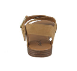 WOMAN'S SHOES TAN SUEDE SANDALS ALICK-01