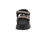 WOMAN'S SHOES BLACK PU SANDAL ALLISON-1