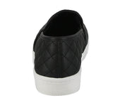 WOMAN'S SHOES BLACK PU SLIP ON TENNIS SNEAKERS ALONE