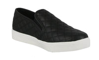 WOMAN'S SHOES BLACK PU SLIP ON TENNIS SNEAKERS ALONE