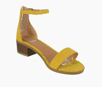 WOMAN'S SHOES YELLOW SUEDE HEELS ALVAREZ-01