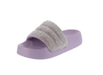 WOMAN'S SHOES LAVENDER GLITTER RUBBER SANDALS AMOR-1