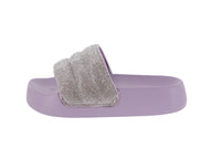 WOMAN'S SHOES LAVENDER GLITTER RUBBER SANDALS AMOR-1