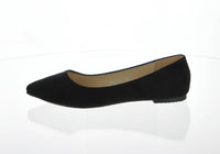 WOMAN'S SHOES BLACK SUEDE FLATS ANGIE-53