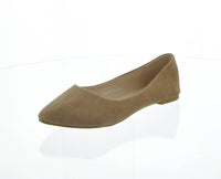 WOMAN'S SHOES TAUPE SUEDE FLATS ANGIE-53