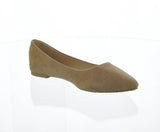 WOMAN'S SHOES TAUPE SUEDE FLATS ANGIE-53