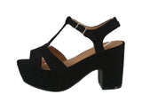 WOMAN'S SHOES BLACK SUEDE HEELS ANISSA-01