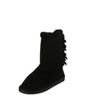 KID'S SHOES SUEDE BLACK BOOTS ANN-34K