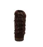 KID'S SHOES SUEDE BROWN BOOTS ANN-34K