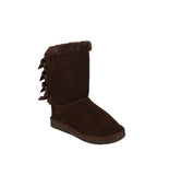 KID'S SHOES SUEDE BROWN BOOTS ANN-34K