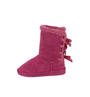 KID'S SHOES SUEDE FUCHSIA BOOTS ANN-34K