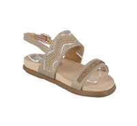 KID'S SHOES TAUPE PU LEATHER SANDALS ANYA-9K